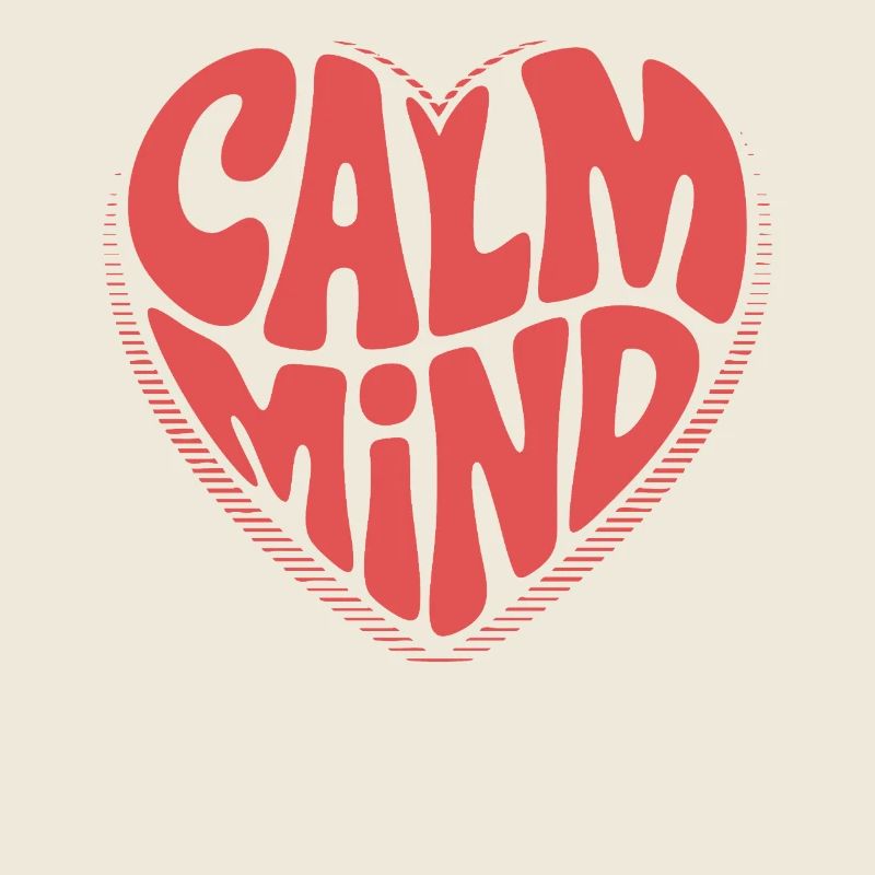 Calm Mind – Retro Herz Design