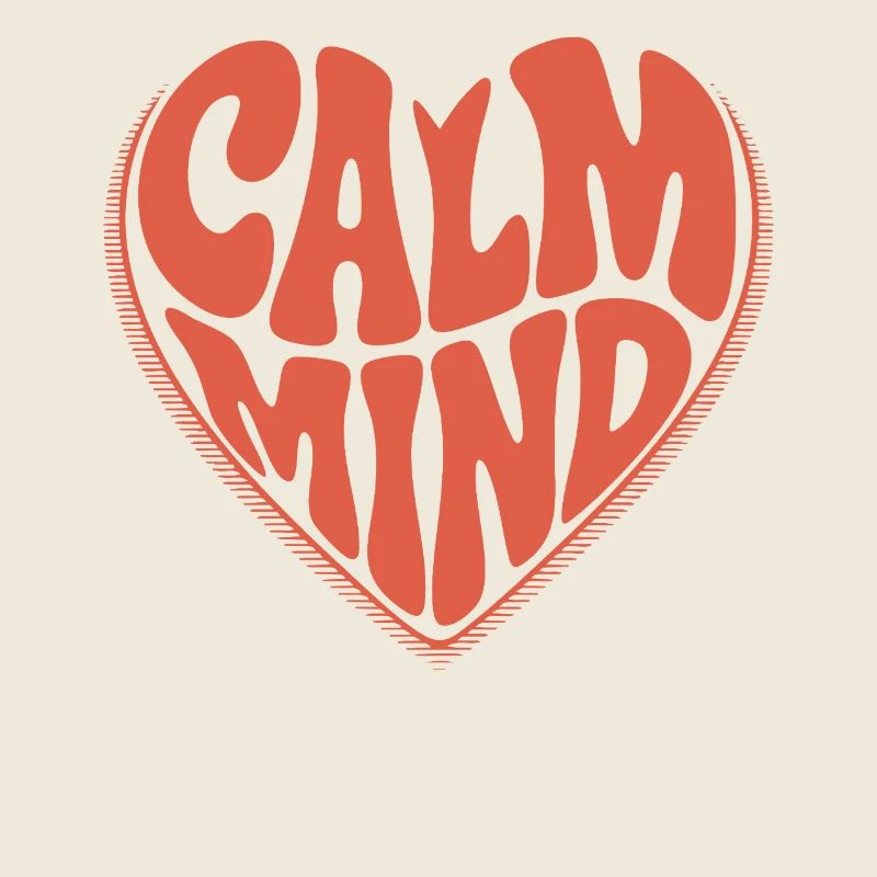 Calm Mind – Retro Heart Design