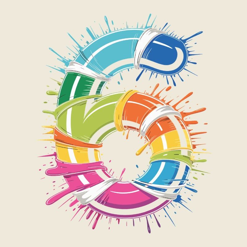 Regenbogen Rettungsring Splash