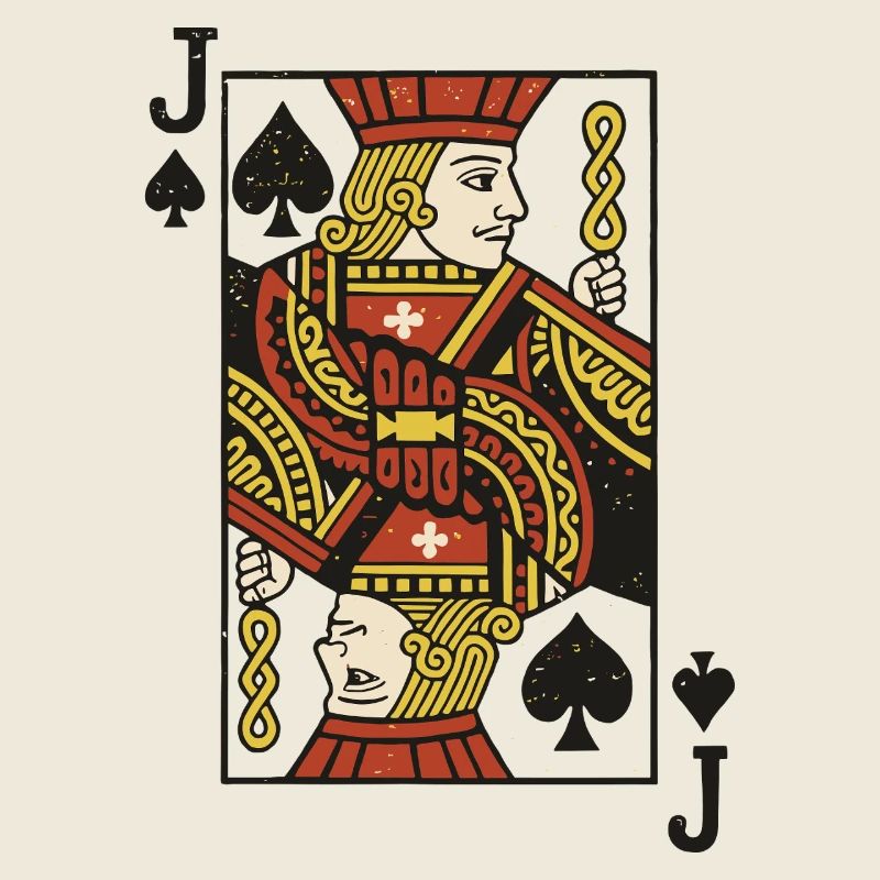 Ritter Joker Kartenkunst Druck