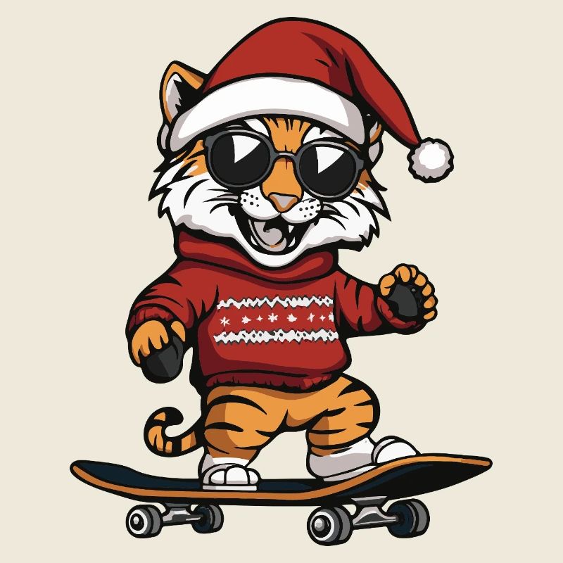 Tiger Christmas Funny