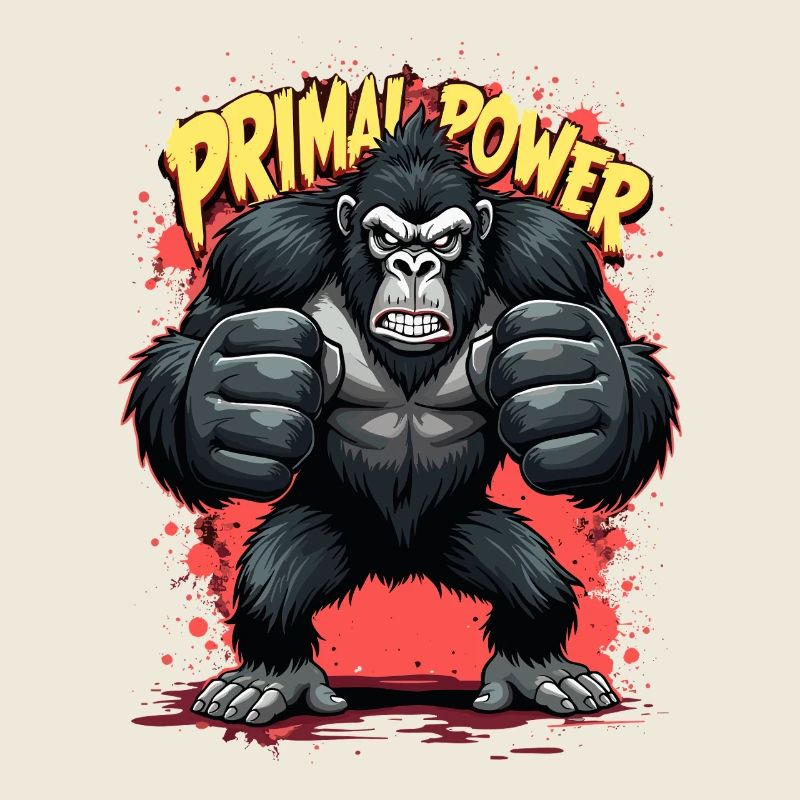 Imprimé Primal Power Gorila