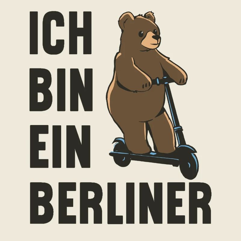 Ein Berliner-Bär auf Roller! Ich bin ein Berliner