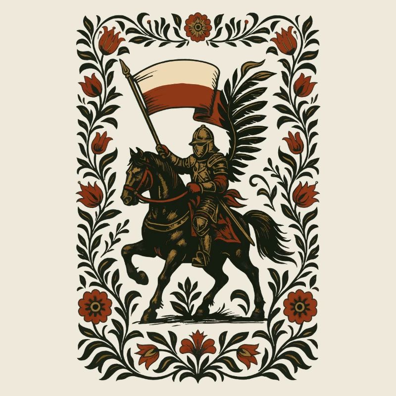 Polish Hussar Folk Art Design