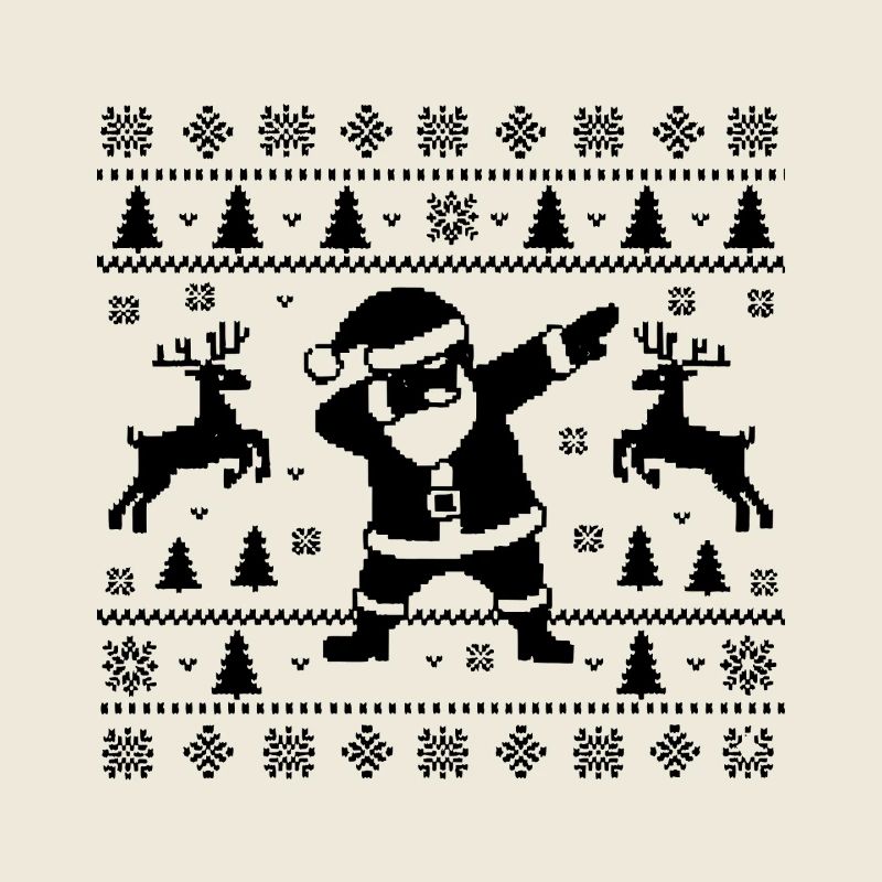 Dabbing Christmas Man Ugly Christmas