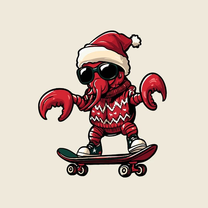 Lobster Crab Christmas Funny
