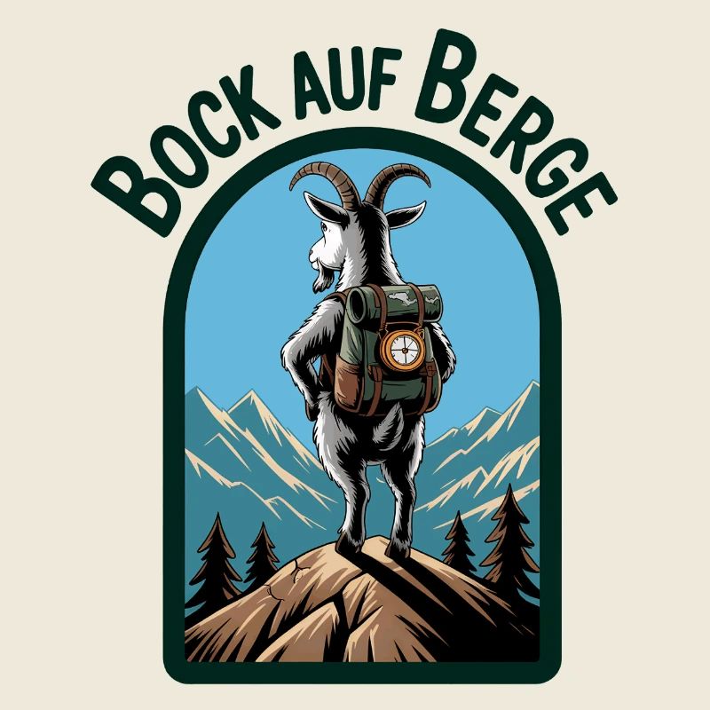 Chèvre de montagne avec sac à dos