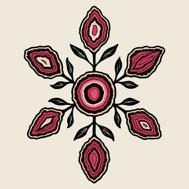 Rose Petal Mandala Pattern