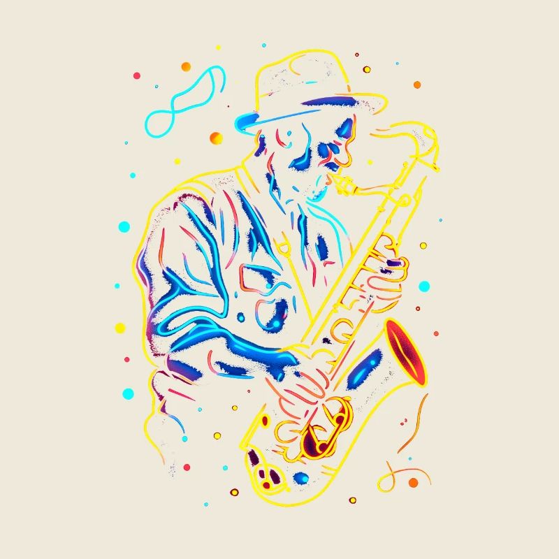 Saxophonist Großvater