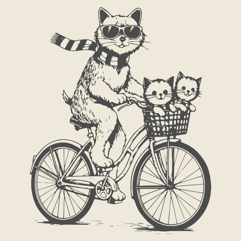 Vélo chat avec panier