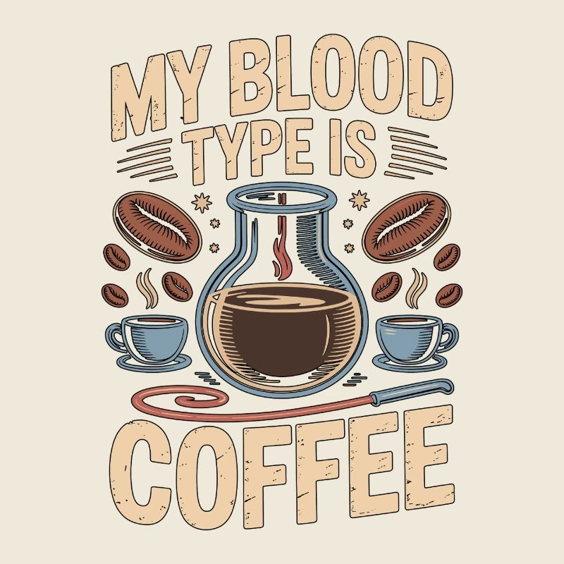 Lab Technician My Blood Type Is Coffee Phlebotomy