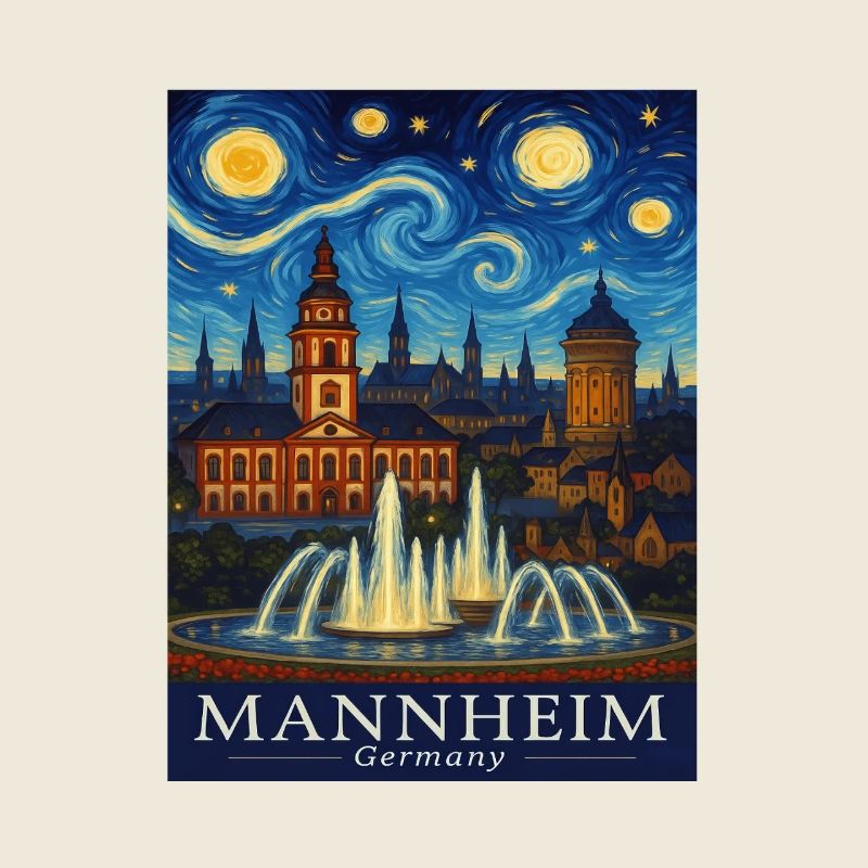 Panorama nocturne de Mannheim
