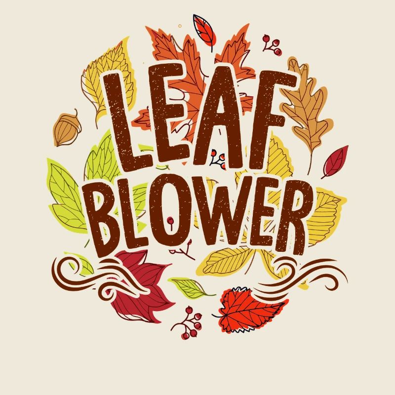 Laubbläser Herbstsaison Fallende Blätter Aufräumen