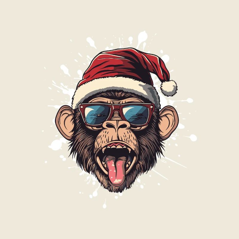 Singe Noël Drôle