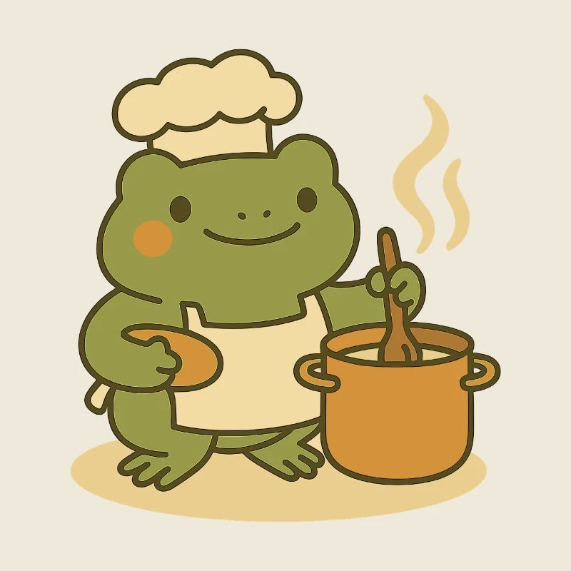 Kochender Frosch – Cozy Kitchen Frog
