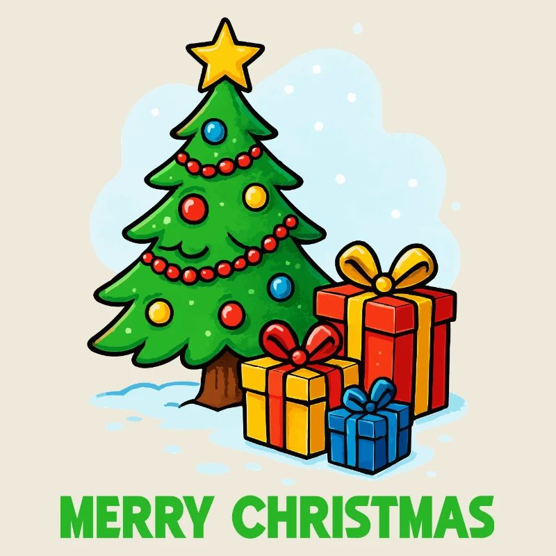 Weihnachtsbaum mit Geschenken