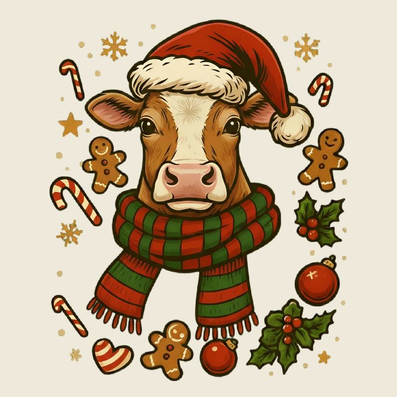 Kuh an Weihnachten