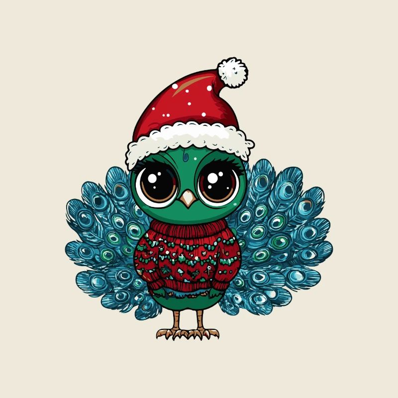 Pfau Vogel Weihnachten
