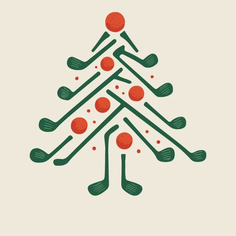 Weihnachten Golf Baum Golfen Urlaub Spaß
