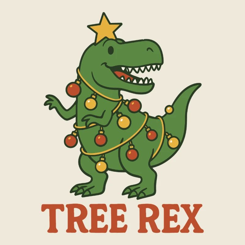 Tree Rex Dinosaur Christmas Fun