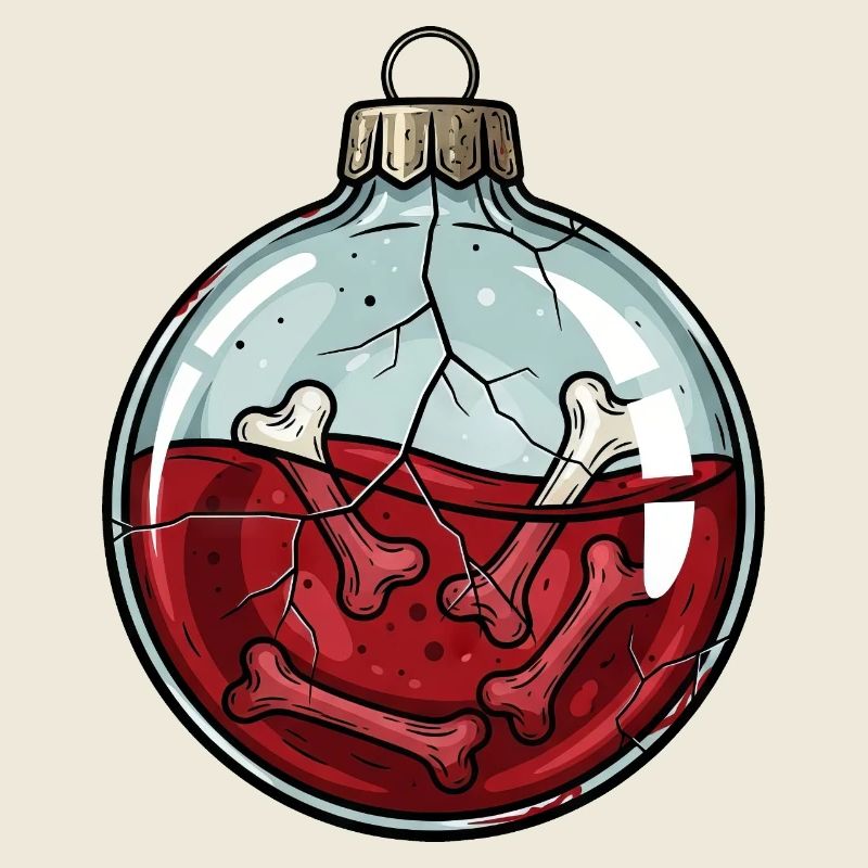 Gruselige Skelett Weihnachtskugel Horror Gothic