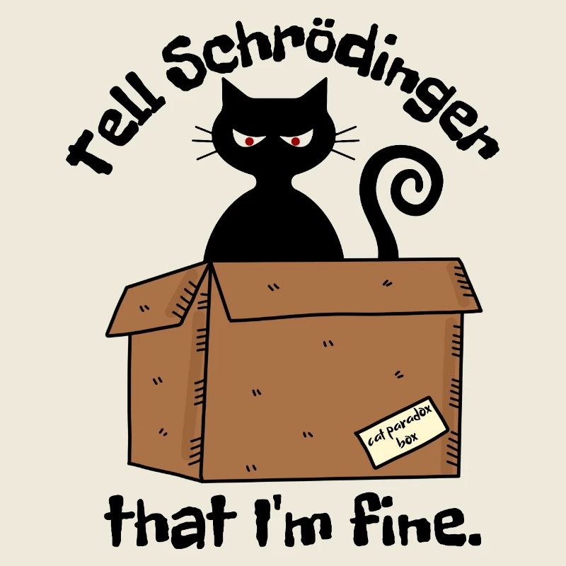 Chat Schroedinger - Boîte Paradoxe de dessin animé