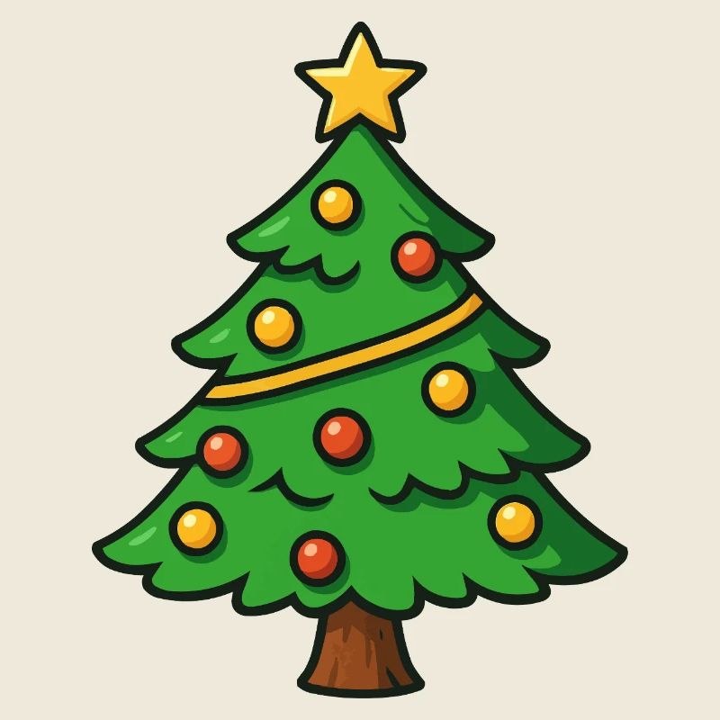 Christmas tree with star