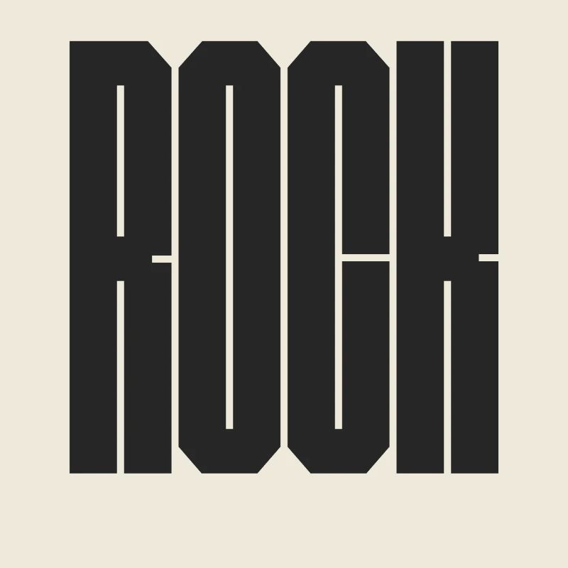 Bold and minimal geometric Rock logo