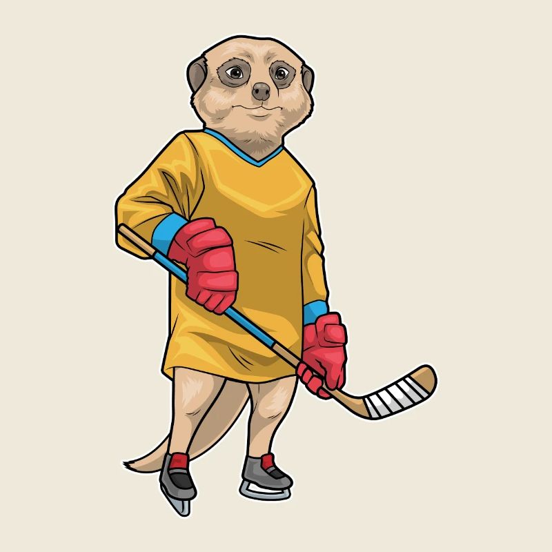 Erdmännchen Eishockey Eishockeyschläger Sport