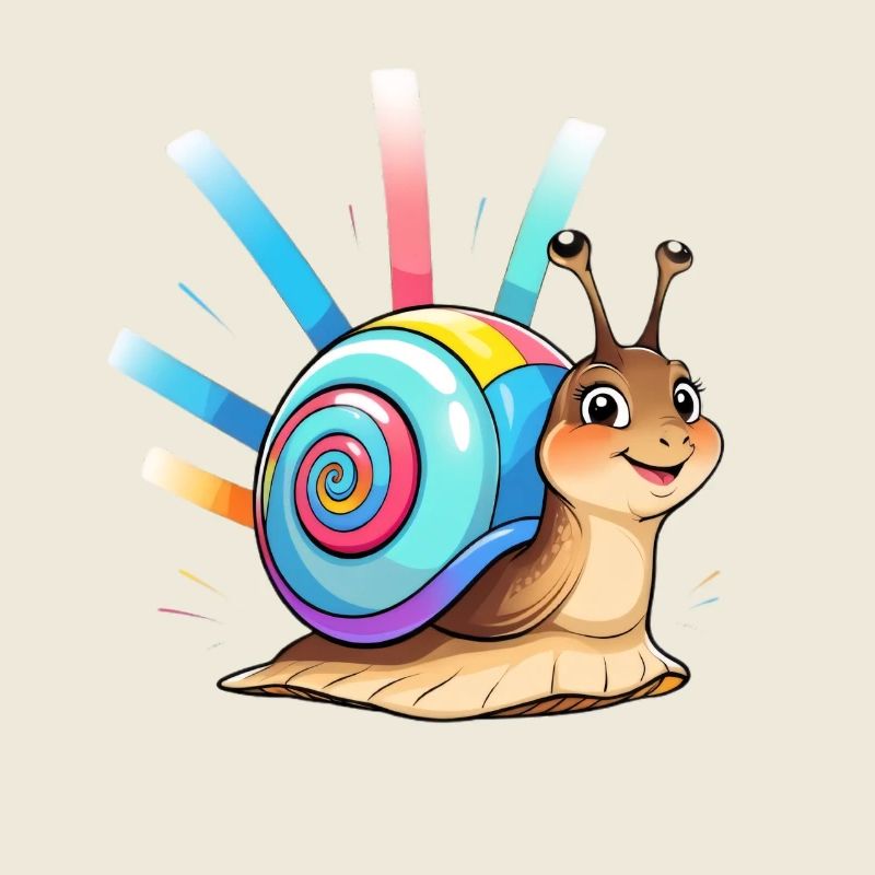 Regenbogen-Schnecke Farbexplosion