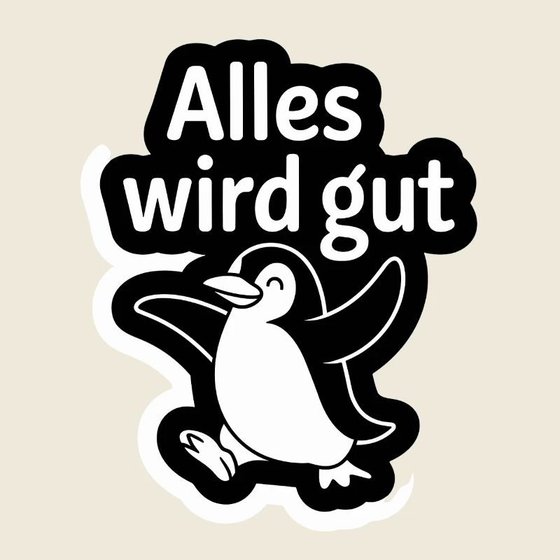 Alles Wird Gut Lustiger Pinguin Motivations