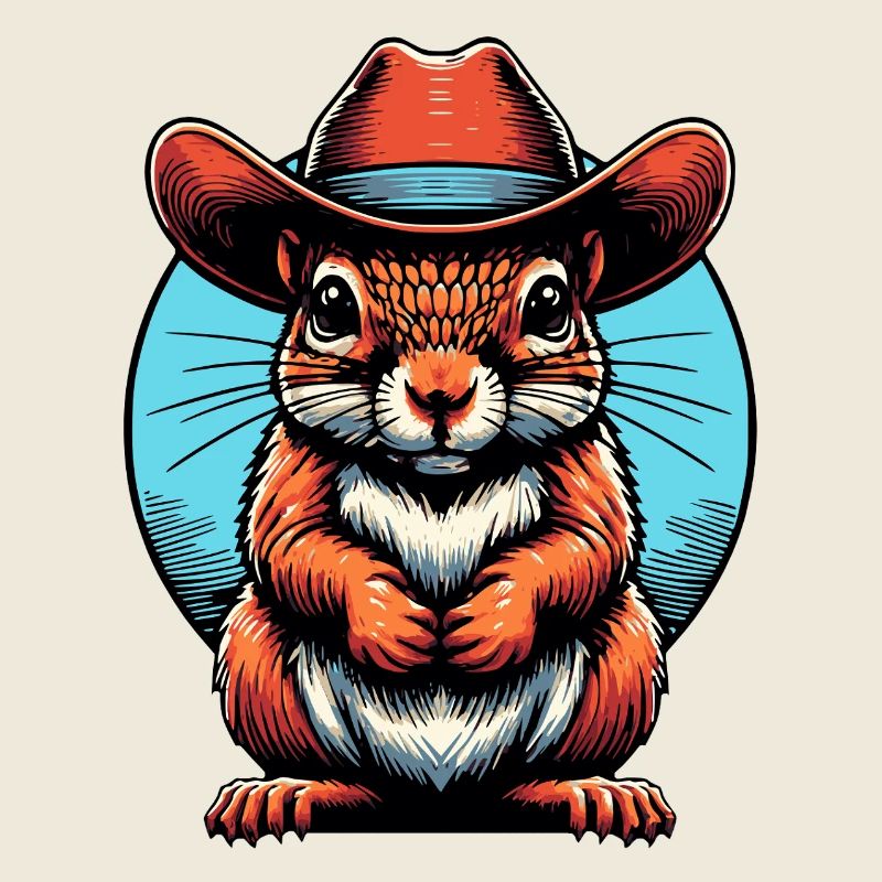 Cowboy-Eichhörnchen Grafik