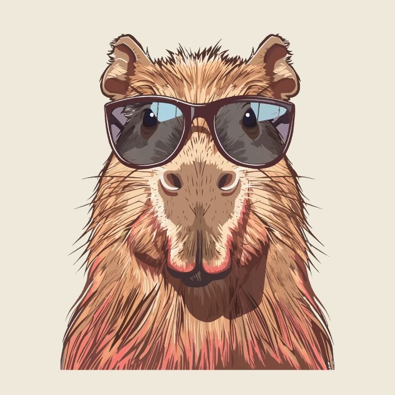 Cool Capybara with Sunglasses Fun