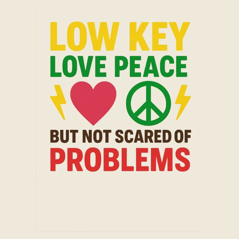Low Key Love Peace, Not Scared, Confidence 
