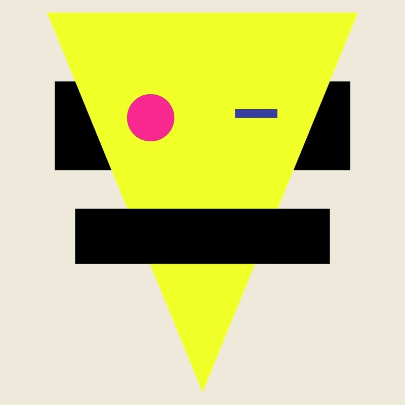 Neon Geometric Silhouette
