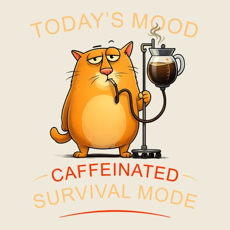 Kaffeekatze im Überlebensmodus