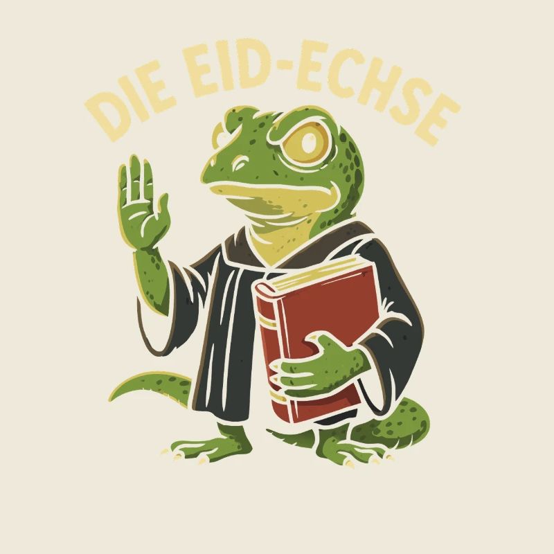 Die Eid-Echse als lustiger Justiz-Gag