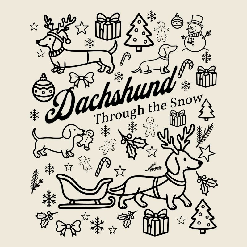 Conception de la neige teckel