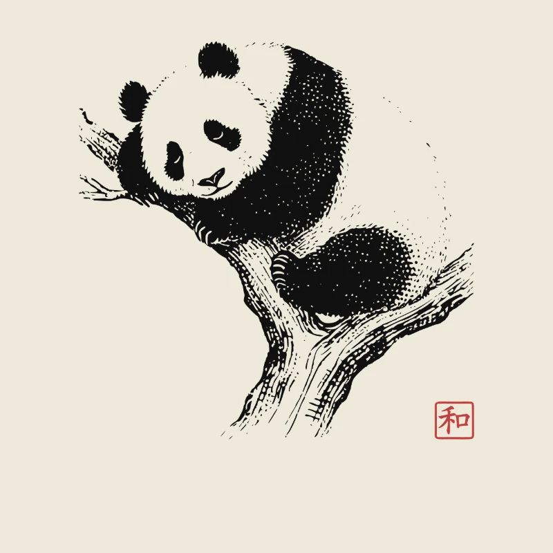 Art zen du Panda Dormant