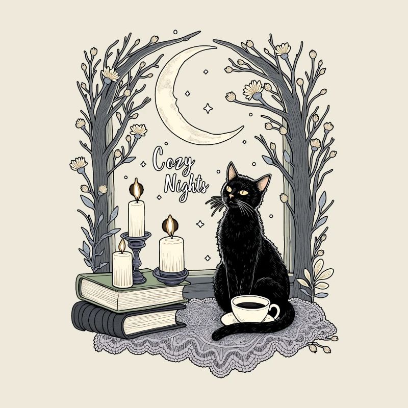 Cozy Nights Cozy Goth Katze