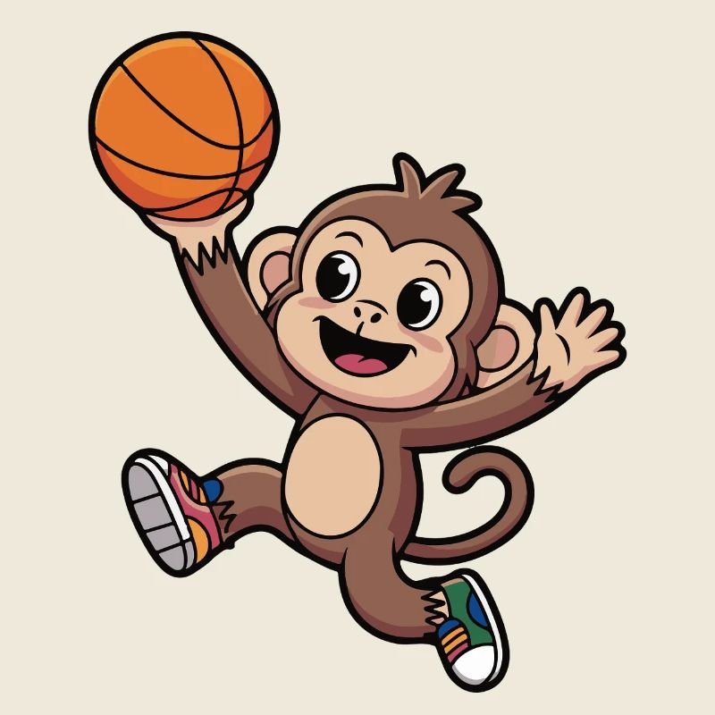 Basket en dunking singe