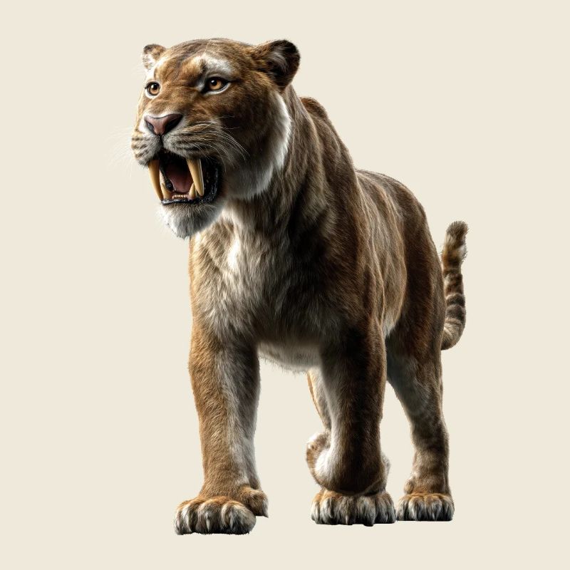 Saber-toothed tiger Smilodon Big cat Sabertooth tiger