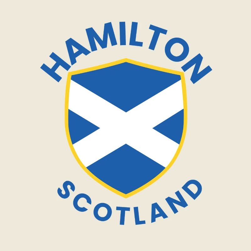 Bouclier écossais avec Saltire Hamilton