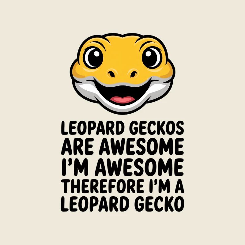 Leopardgekko-Cartoon-Lächeln