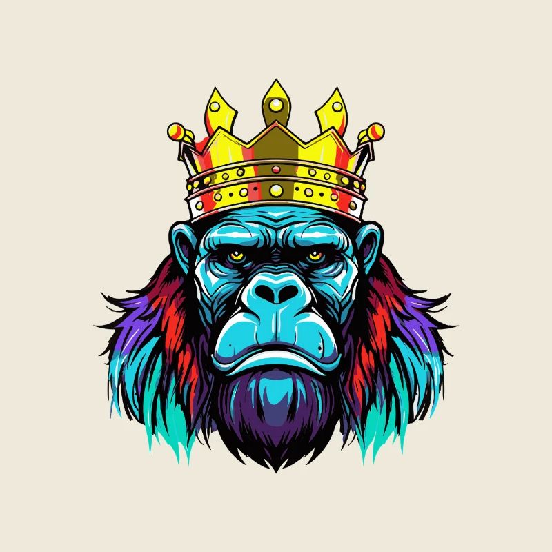 Couronne de néon gorille