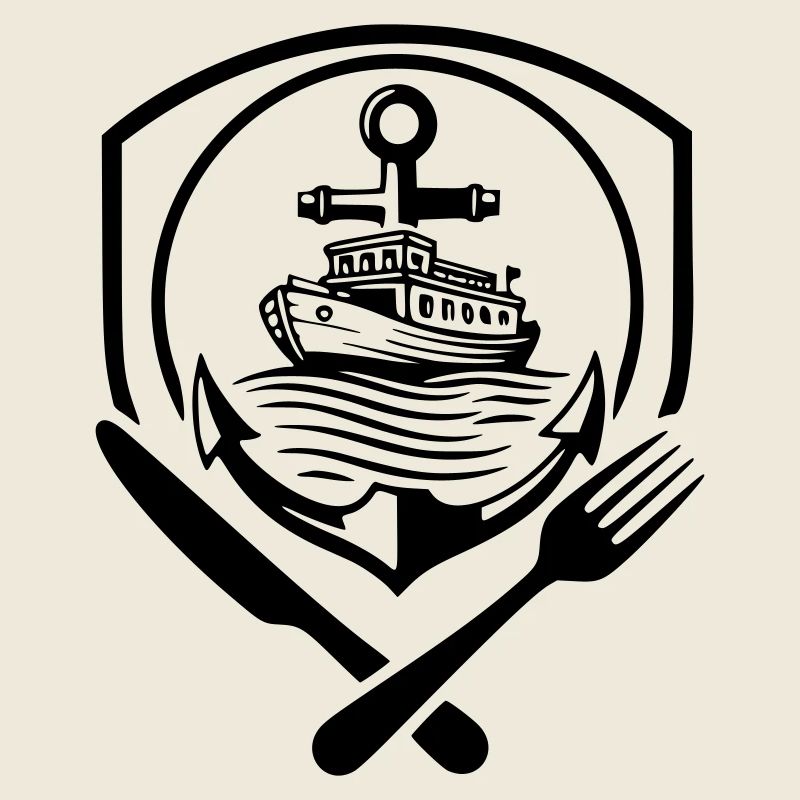 Logo batelier pour restaurant