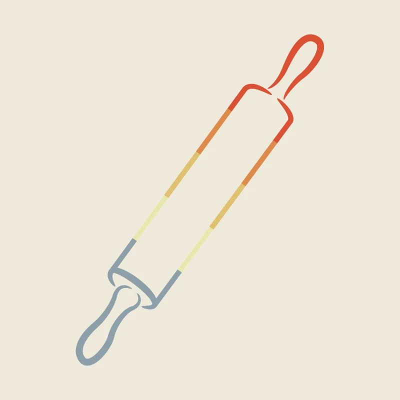 Vintage Rolling Pin Sketch