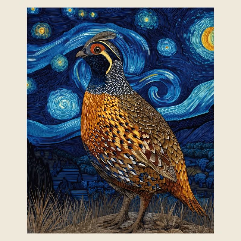 Quail Van Gogh