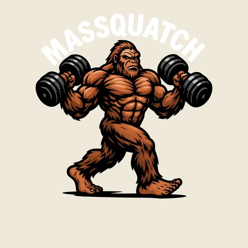 Massquatch Haltérophilie Sasquatch Drôle de Bigfoot