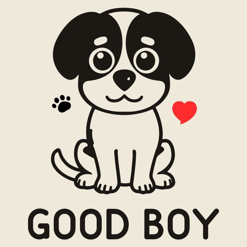 Good Boy – Cute Dog Motif